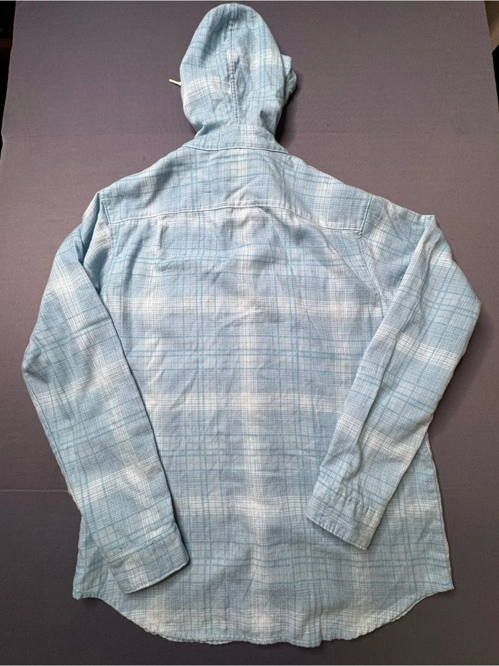 Nike Men's Medium Hooded Long Sleeve Button Up Flannel Hoodie